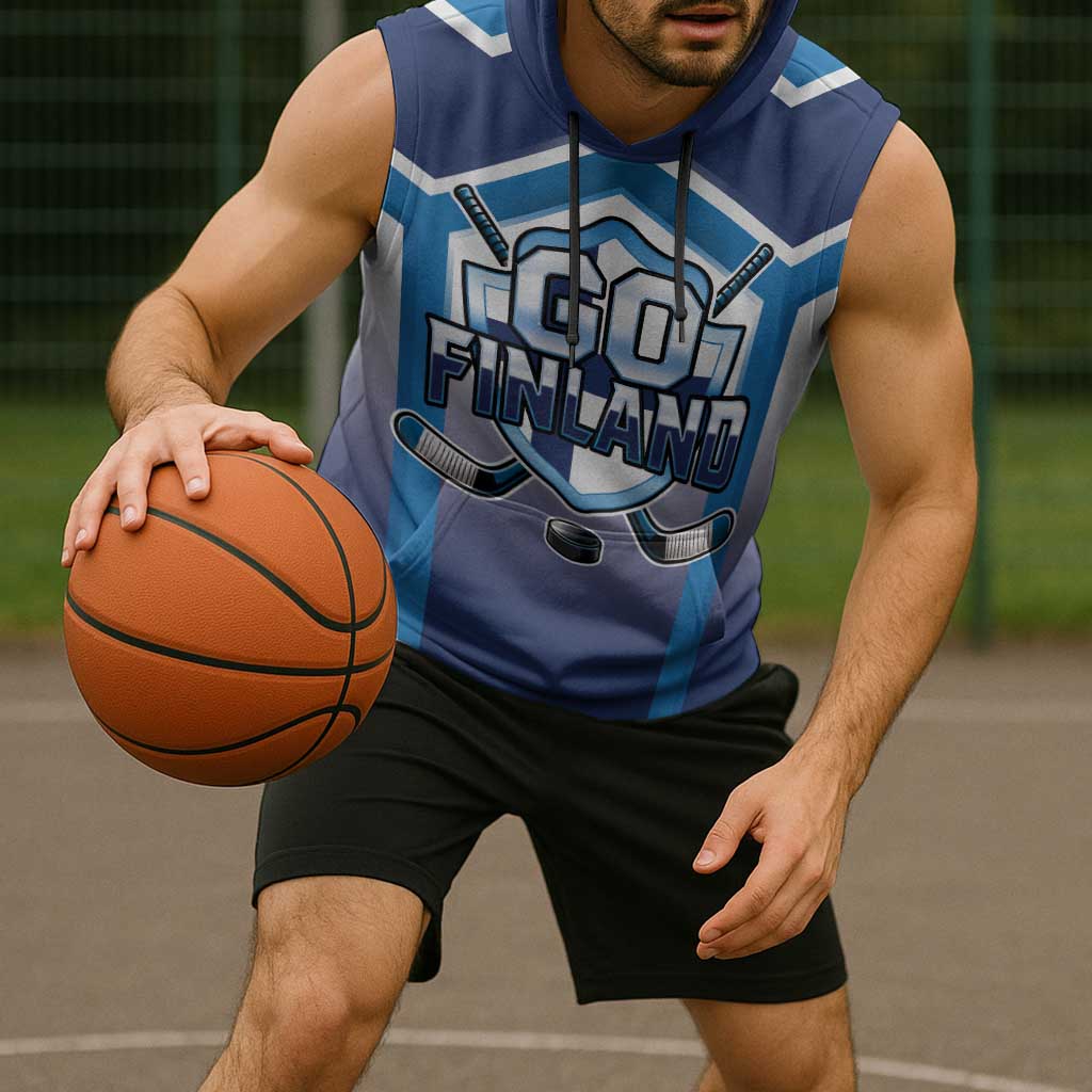 Finland Ice Hockey Custom Sleeveless Hoodie Go Suomi Lion Unique Style