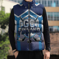 Finland Ice Hockey Custom Sleeveless Puffer Jacket Go Suomi Lion Unique Style