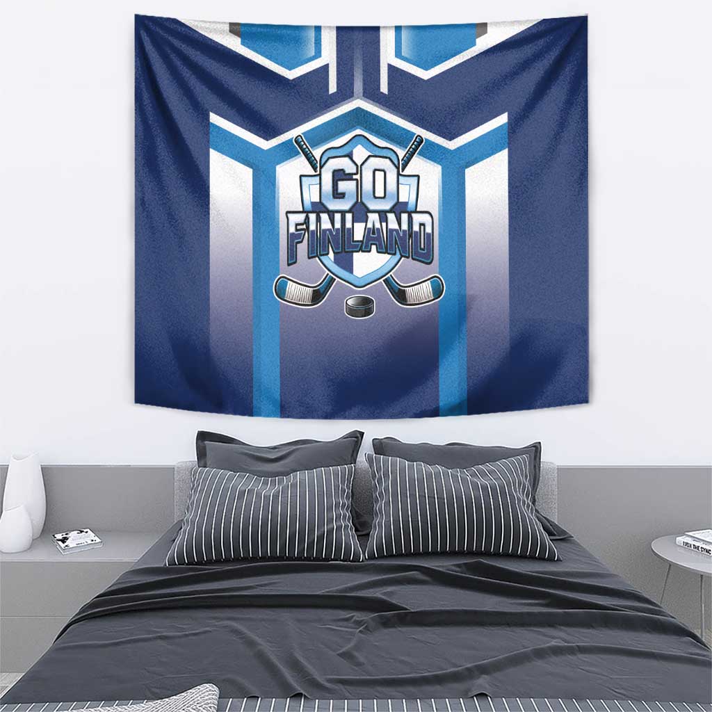 Finland Ice Hockey Tapestry Go Suomi Lion Unique Style