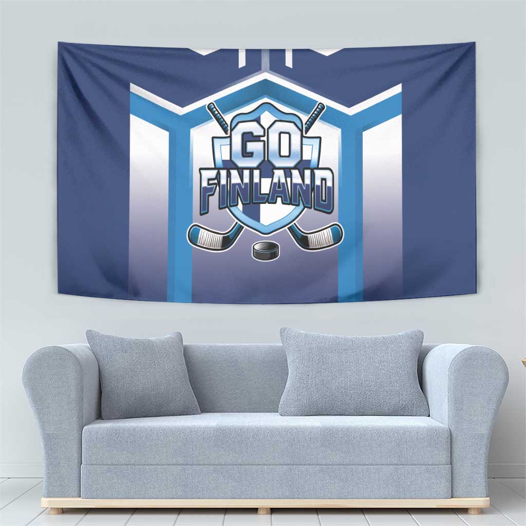 Finland Ice Hockey Tapestry Go Suomi Lion Unique Style