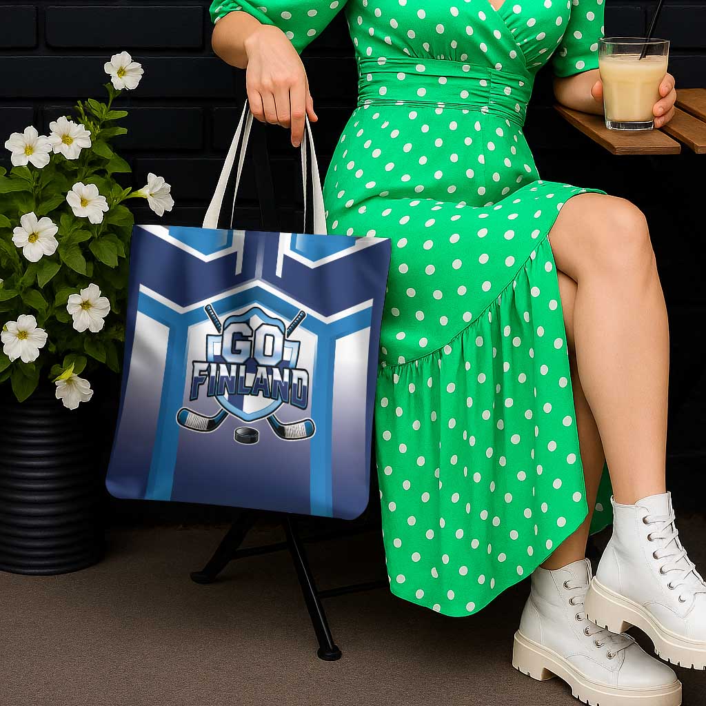 Finland Ice Hockey Tote Bag Go Suomi Lion Unique Style