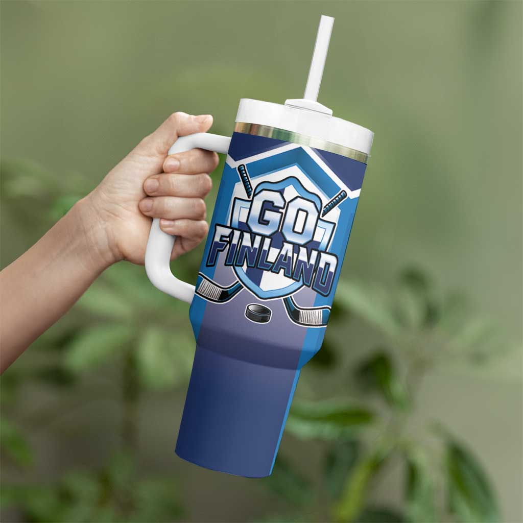 Finland Ice Hockey Custom Tumbler With Handle Go Suomi Lion Unique Style