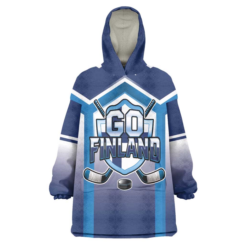 Finland Ice Hockey Custom Wearable Blanket Hoodie Go Suomi Lion Unique Style