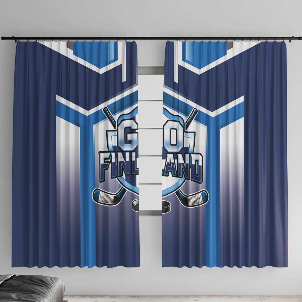 Finland Ice Hockey Window Curtain Go Suomi Lion Unique Style