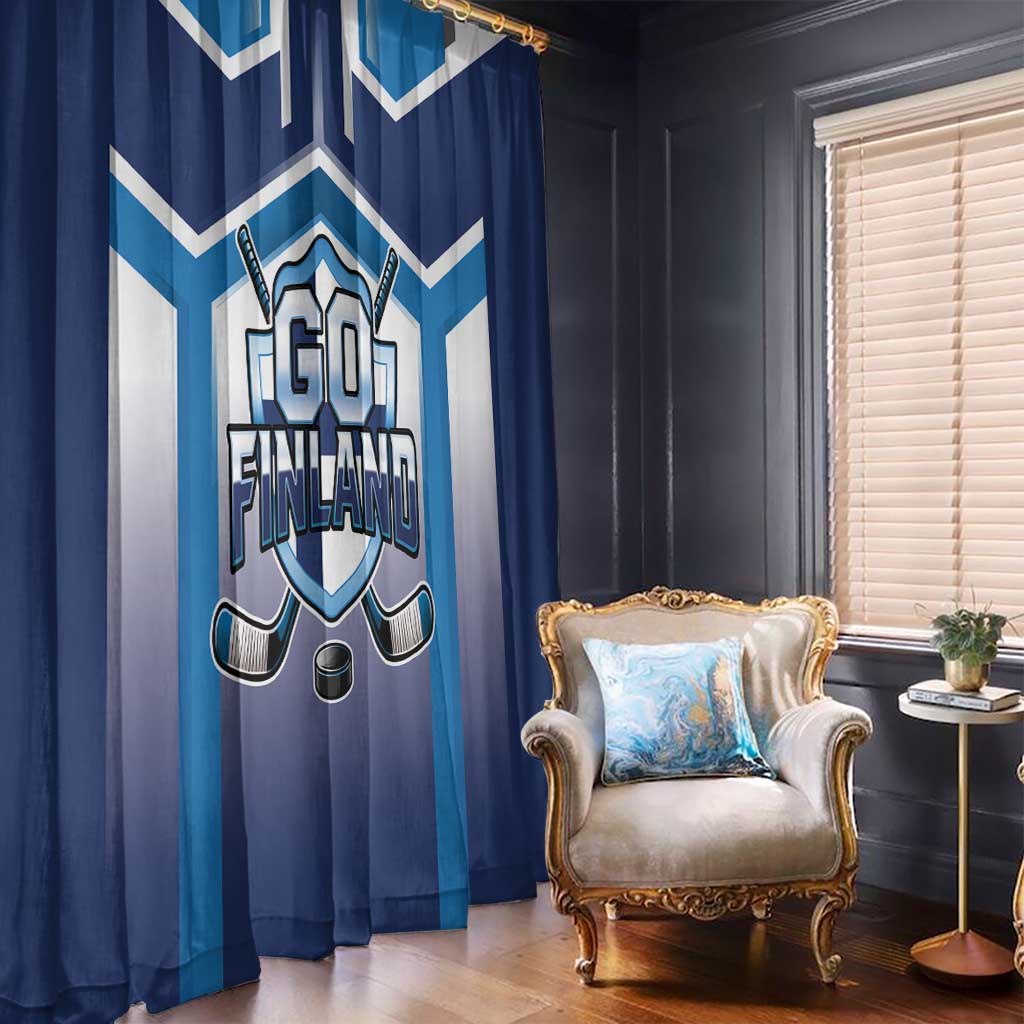 Finland Ice Hockey Window Curtain Go Suomi Lion Unique Style