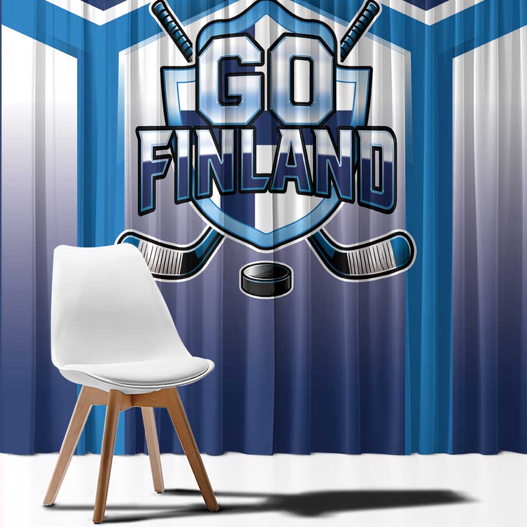 Finland Ice Hockey Window Curtain Go Suomi Lion Unique Style