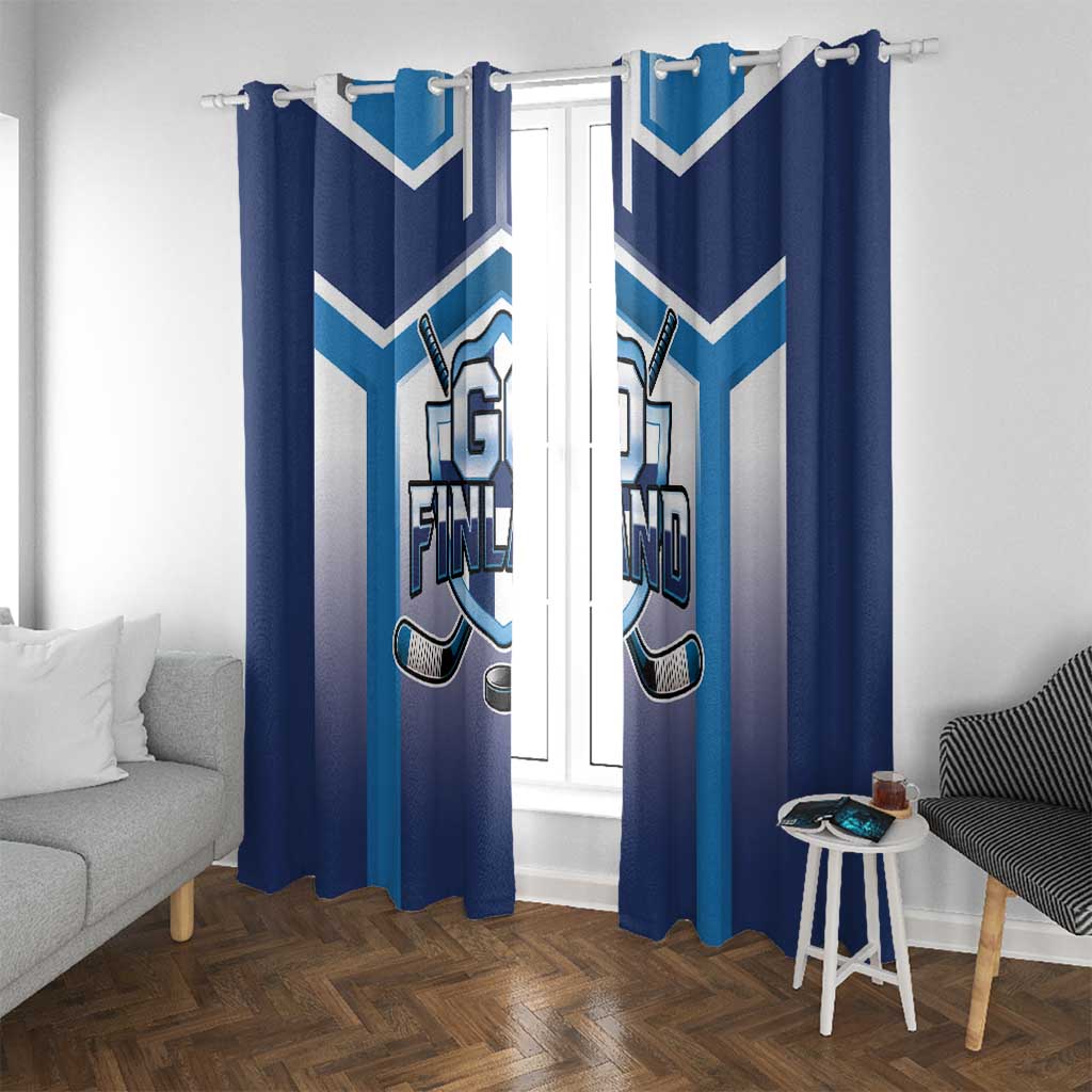 Finland Ice Hockey Window Curtain Go Suomi Lion Unique Style