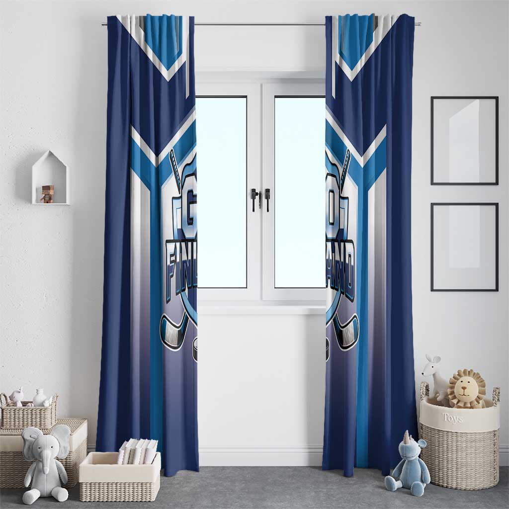 Finland Ice Hockey Window Curtain Go Suomi Lion Unique Style