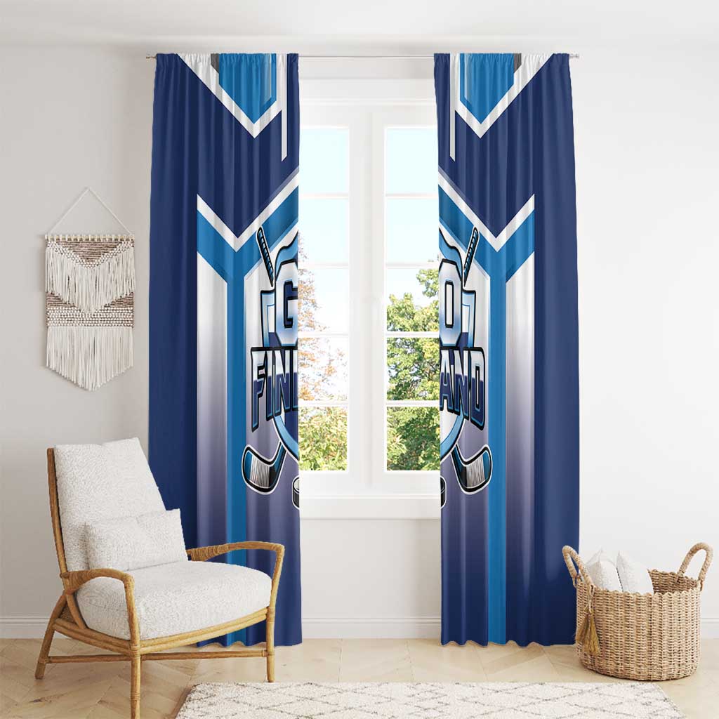Finland Ice Hockey Window Curtain Go Suomi Lion Unique Style