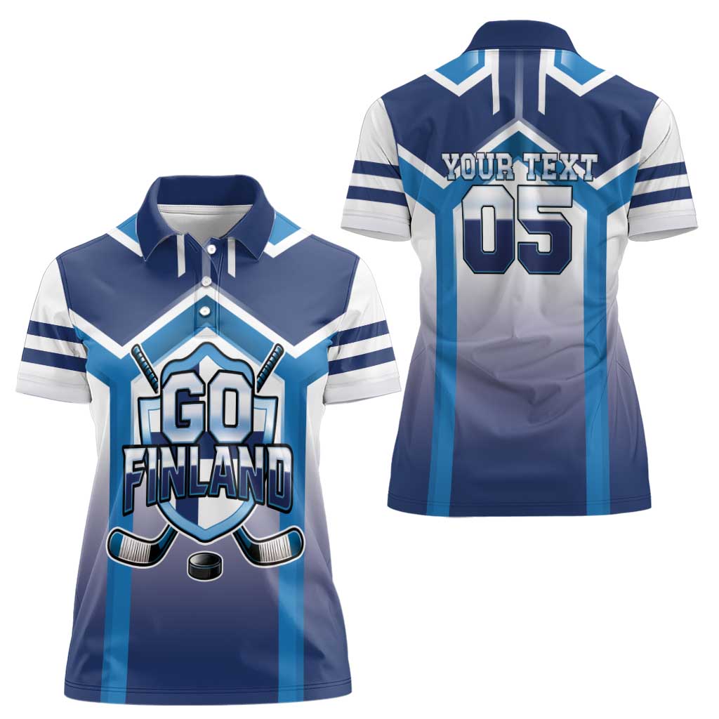 Finland Ice Hockey Custom Women Polo Shirt Go Suomi Lion Unique Style