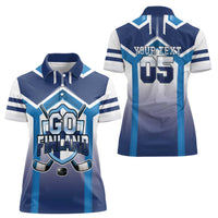 Finland Ice Hockey Custom Women Polo Shirt Go Suomi Lion Unique Style