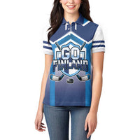 Finland Ice Hockey Custom Women Polo Shirt Go Suomi Lion Unique Style