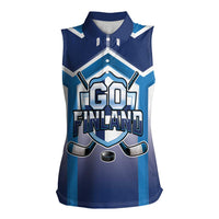 Finland Ice Hockey Custom Women Sleeveless Polo Shirt Go Suomi Lion Unique Style