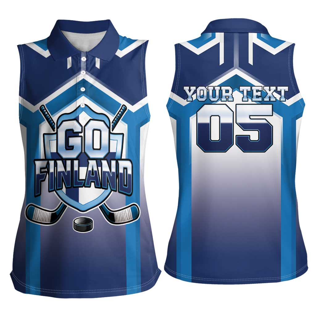 Finland Ice Hockey Custom Women Sleeveless Polo Shirt Go Suomi Lion Unique Style