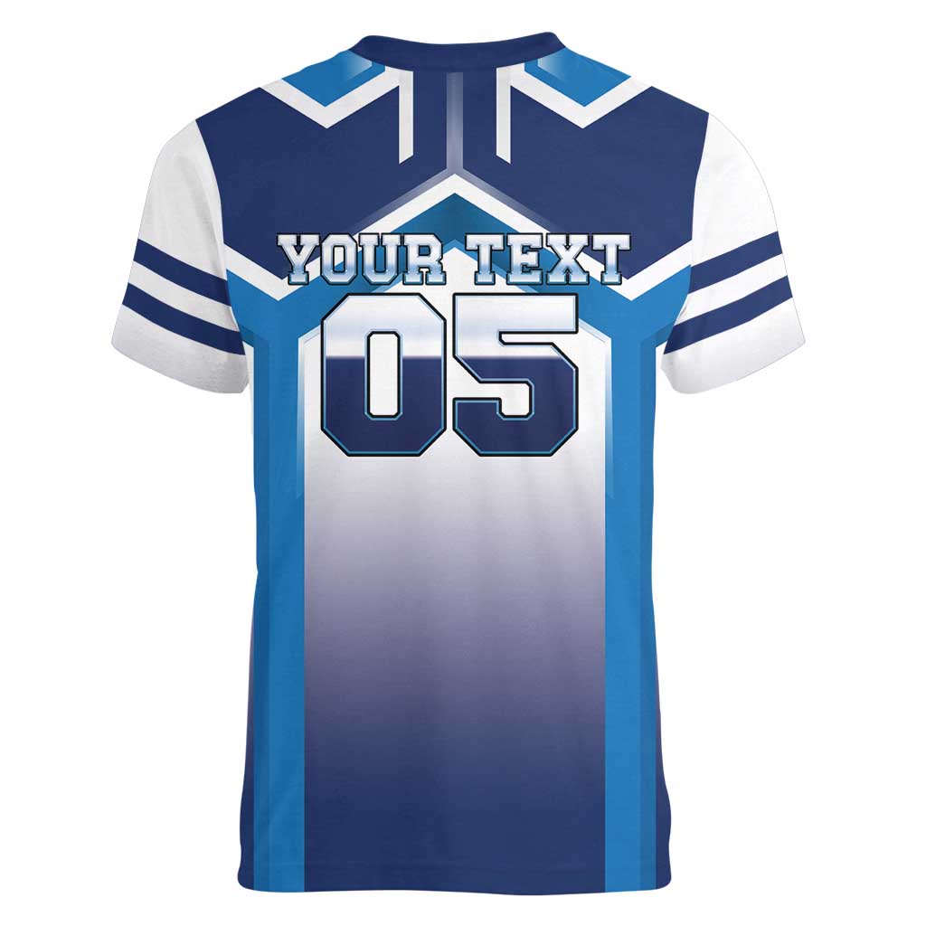 Finland Ice Hockey Custom Women V-Neck T-Shirt Go Suomi Lion Unique Style