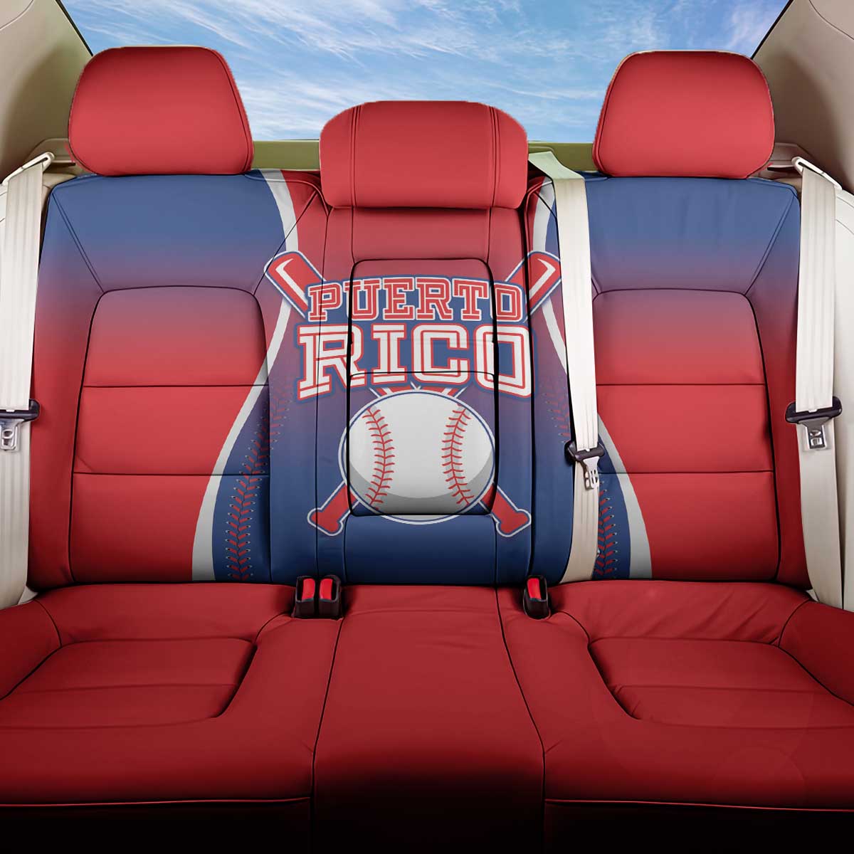 Puerto Rico Baseball Back Car Seat Cover Unique Style