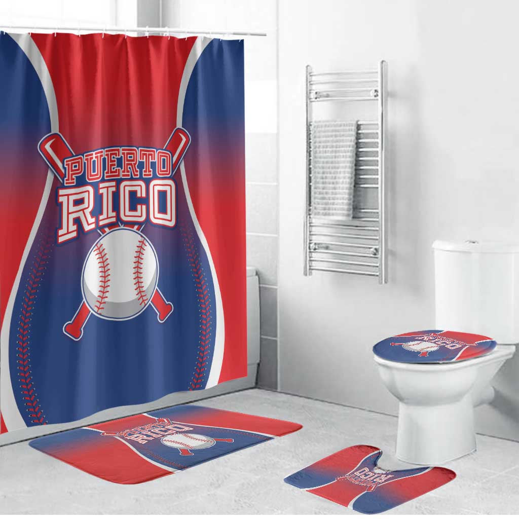 Puerto Rico Baseball Bathroom Set Unique Style
