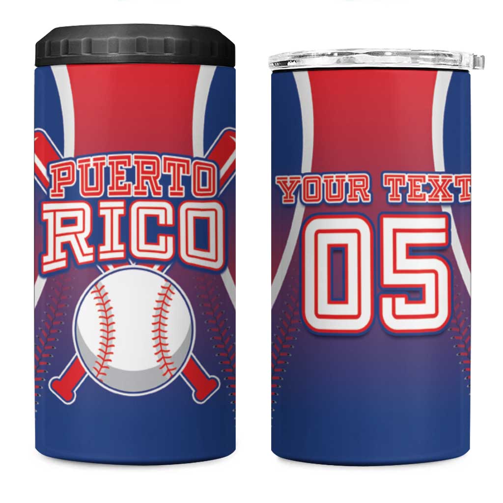 Puerto Rico Baseball Custom 4 in 1 Can Cooler Tumbler Unique Style