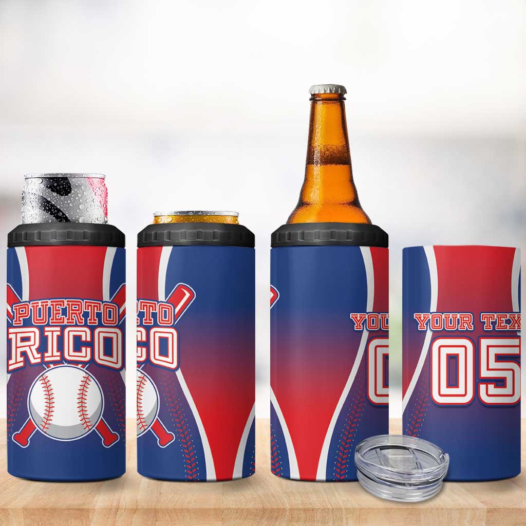 Puerto Rico Baseball Custom 4 in 1 Can Cooler Tumbler Unique Style