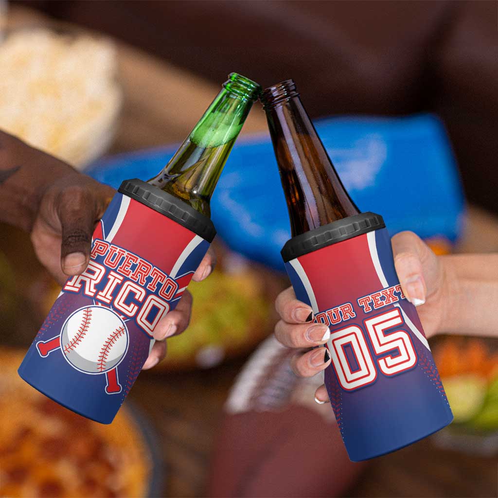 Puerto Rico Baseball Custom 4 in 1 Can Cooler Tumbler Unique Style