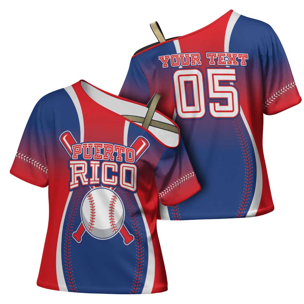 Puerto Rico Baseball Custom Cross Shoulder Shirt Unique Style
