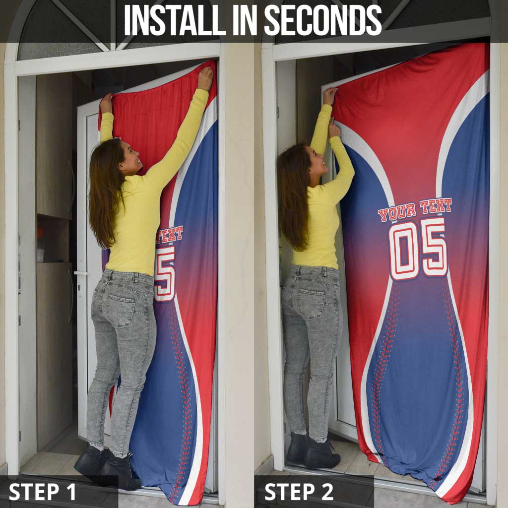 Puerto Rico Baseball Custom Door Cover Unique Style