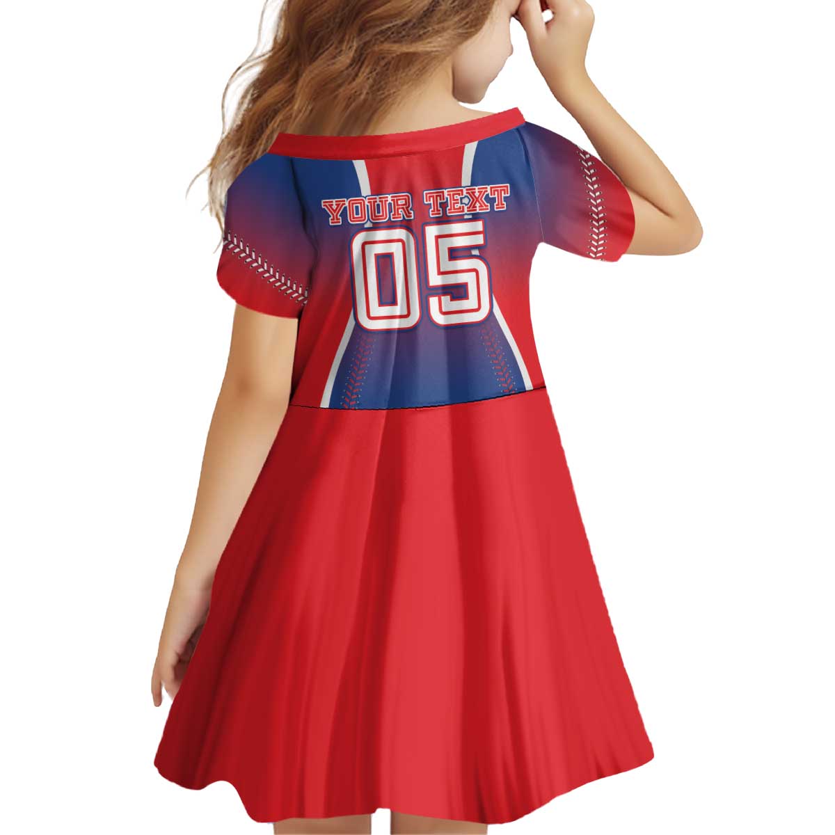 Puerto Rico Baseball Custom Kid Short Sleeve Dress Unique Style