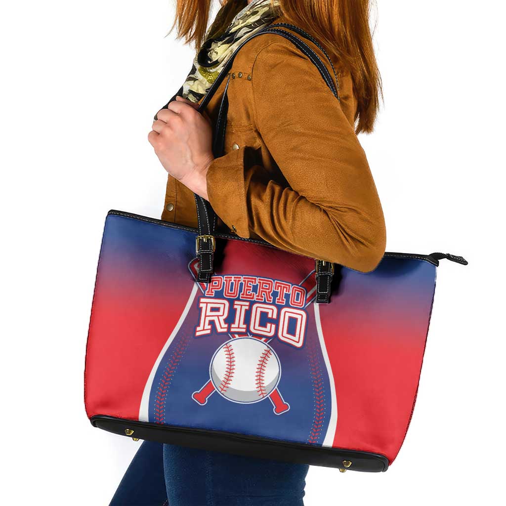 Puerto Rico Baseball Leather Tote Bag Unique Style