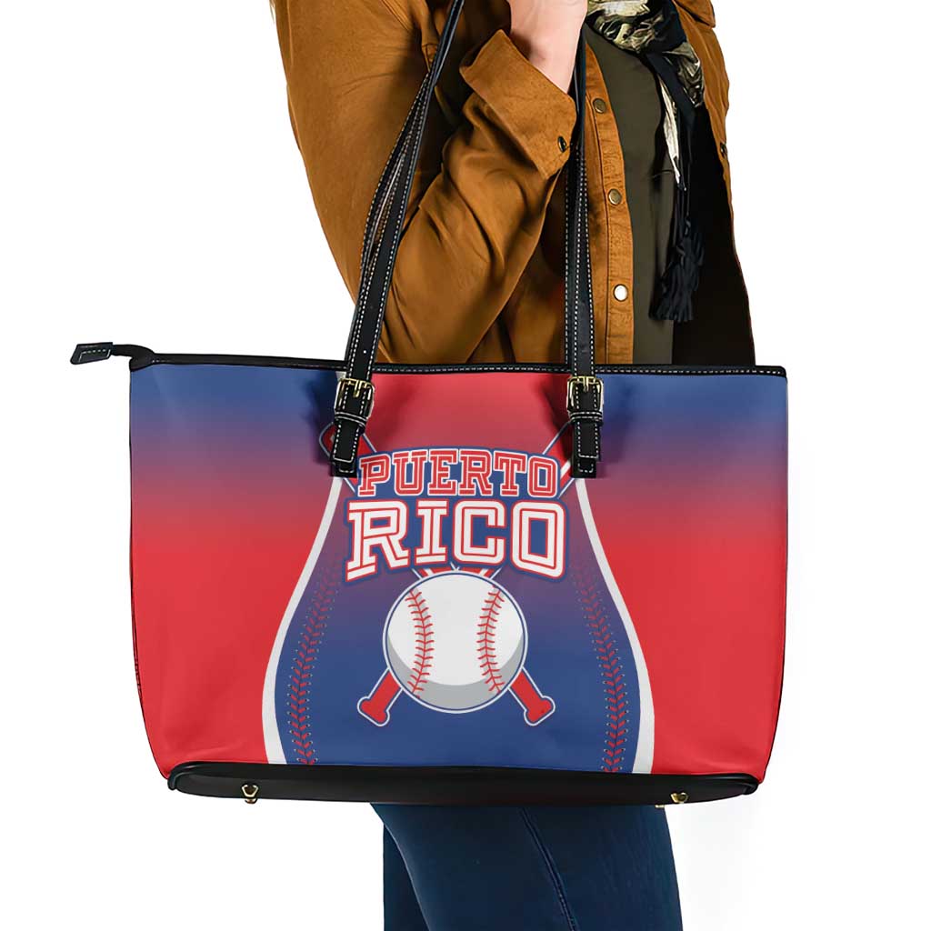 Puerto Rico Baseball Leather Tote Bag Unique Style
