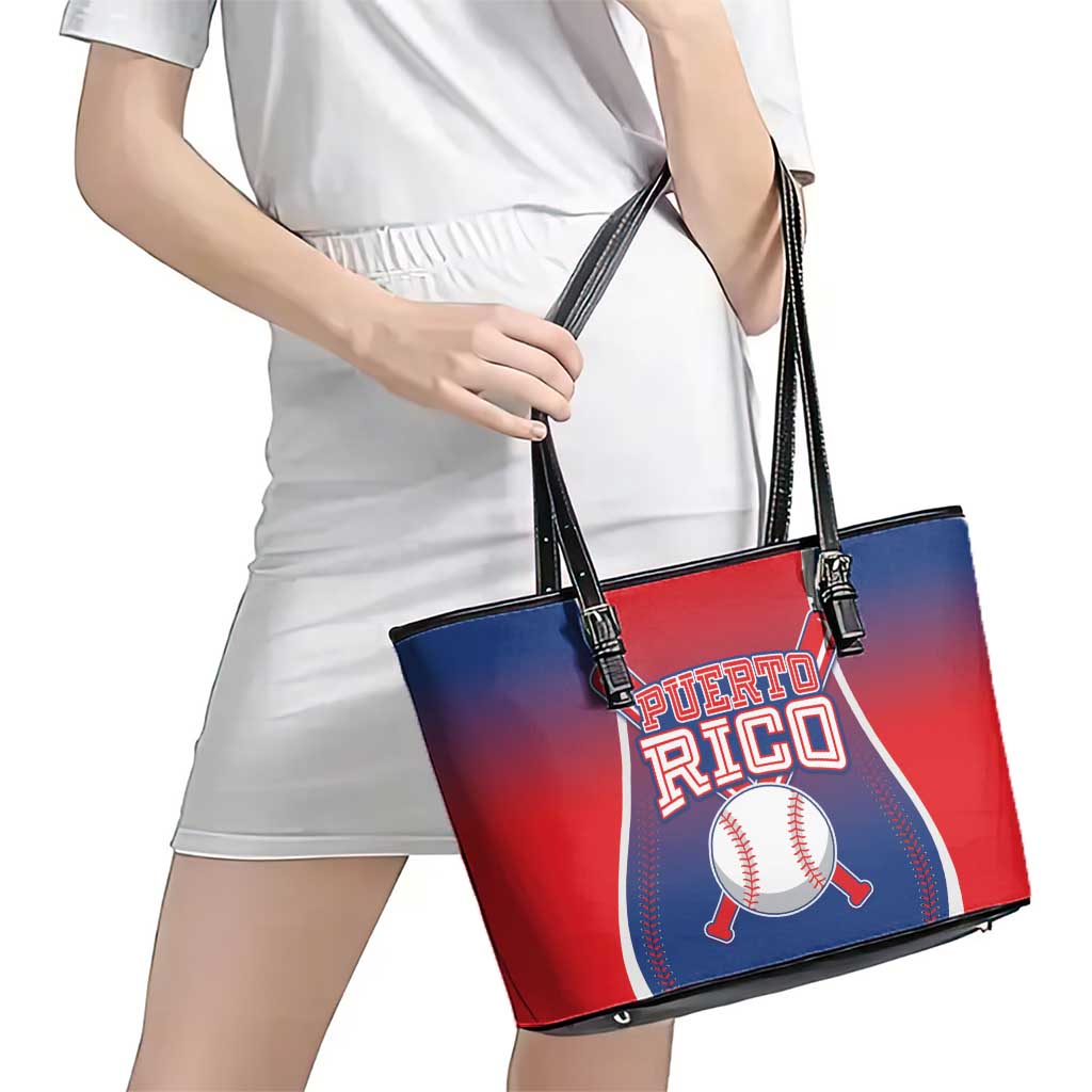 Puerto Rico Baseball Leather Tote Bag Unique Style