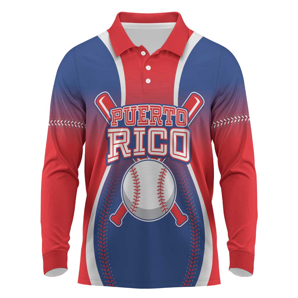 Puerto Rico Baseball Custom Long Sleeve Polo Shirt Unique Style