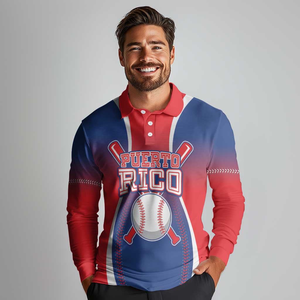 Puerto Rico Baseball Custom Long Sleeve Polo Shirt Unique Style