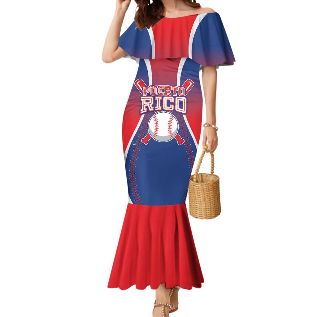 Puerto Rico Baseball Custom Mermaid Dress Unique Style