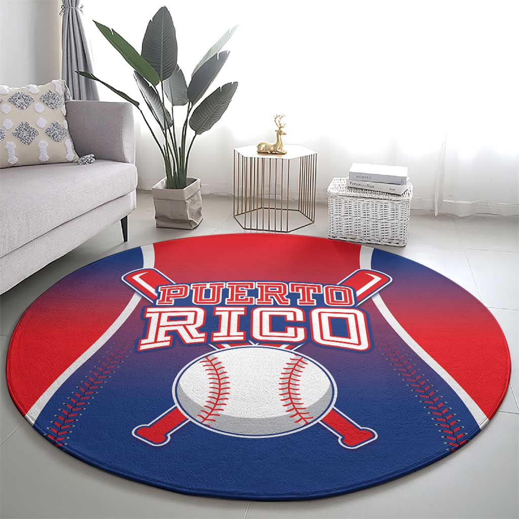 Puerto Rico Baseball Round Carpet Unique Style