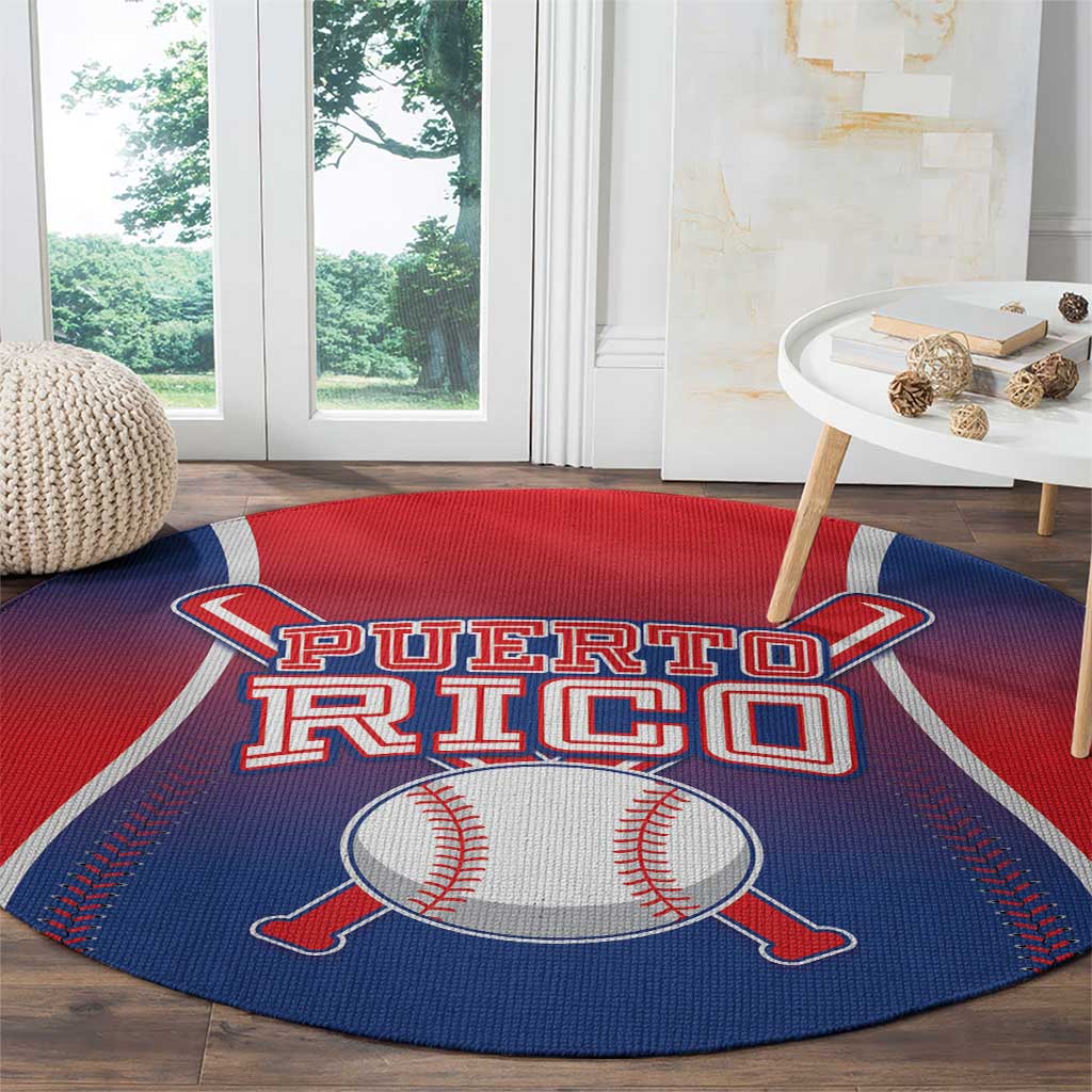 Puerto Rico Baseball Round Carpet Unique Style