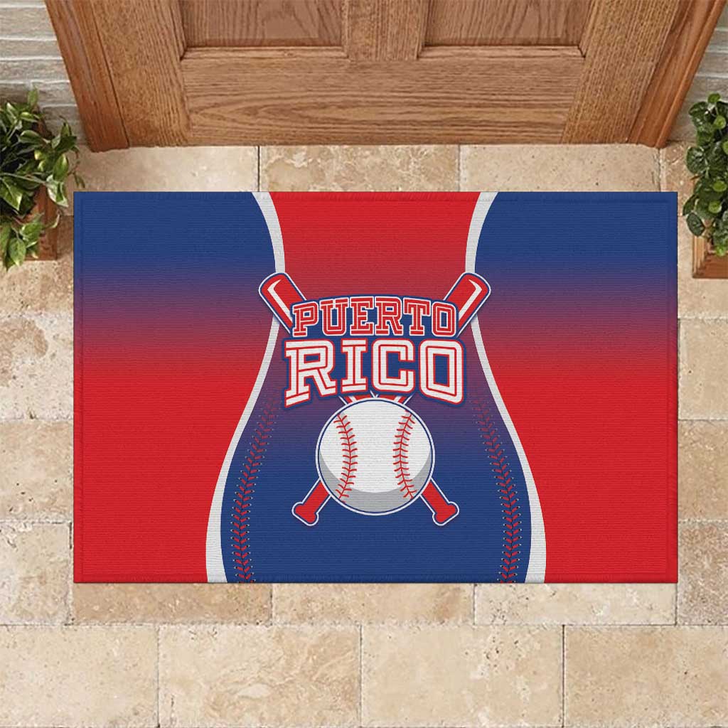 Puerto Rico Baseball Rubber Doormat Unique Style
