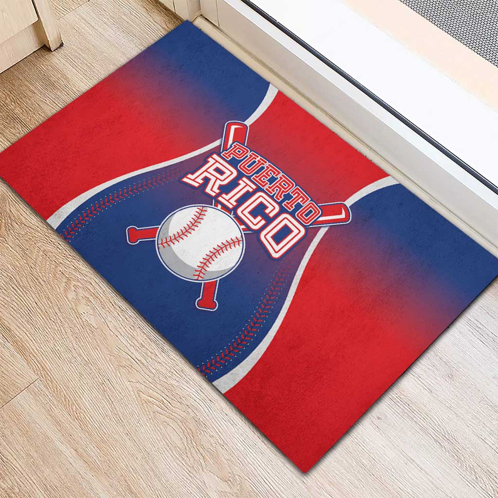 Puerto Rico Baseball Rubber Doormat Unique Style