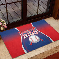 Puerto Rico Baseball Rubber Doormat Unique Style