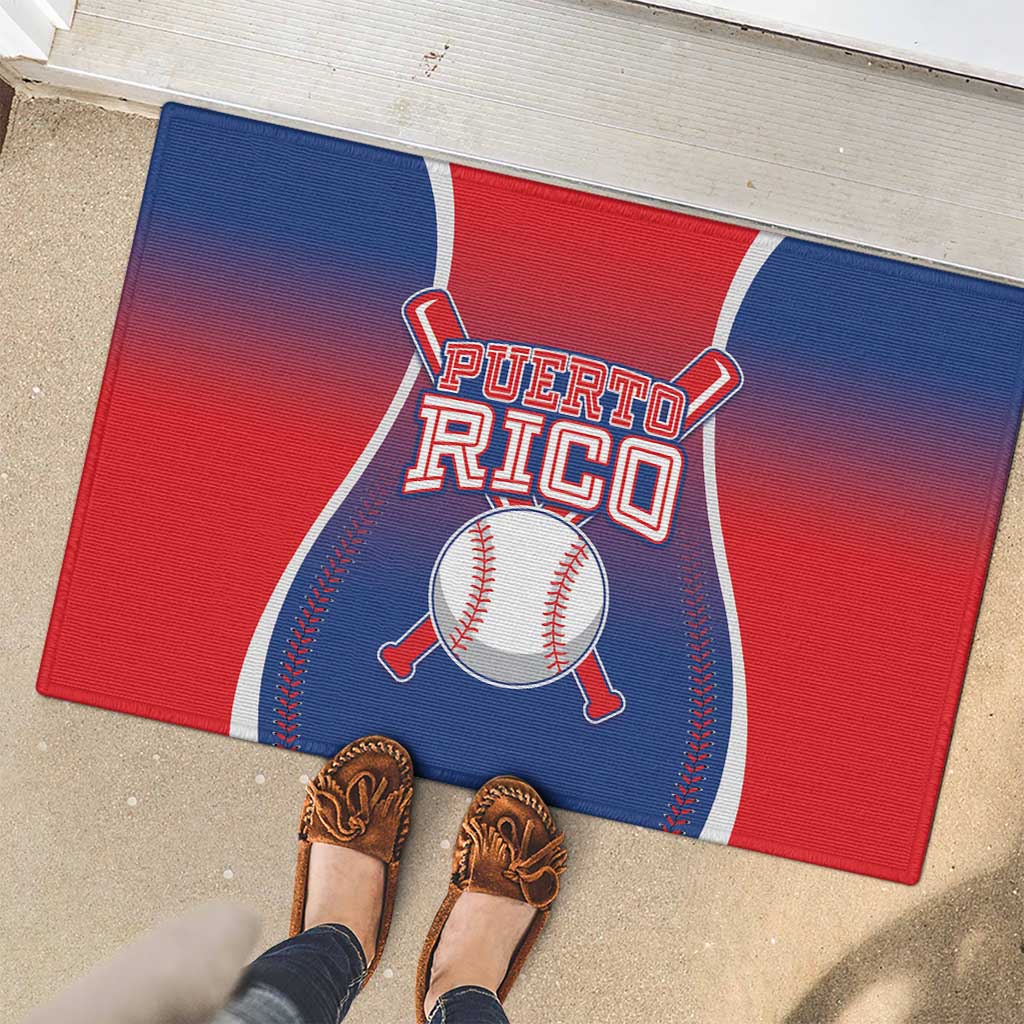 Puerto Rico Baseball Rubber Doormat Unique Style