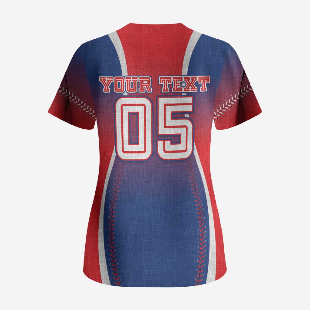 Puerto Rico Baseball Custom Scrub Top Unique Style