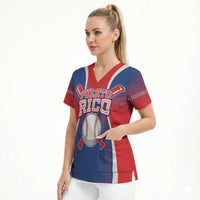 Puerto Rico Baseball Custom Scrub Top Unique Style