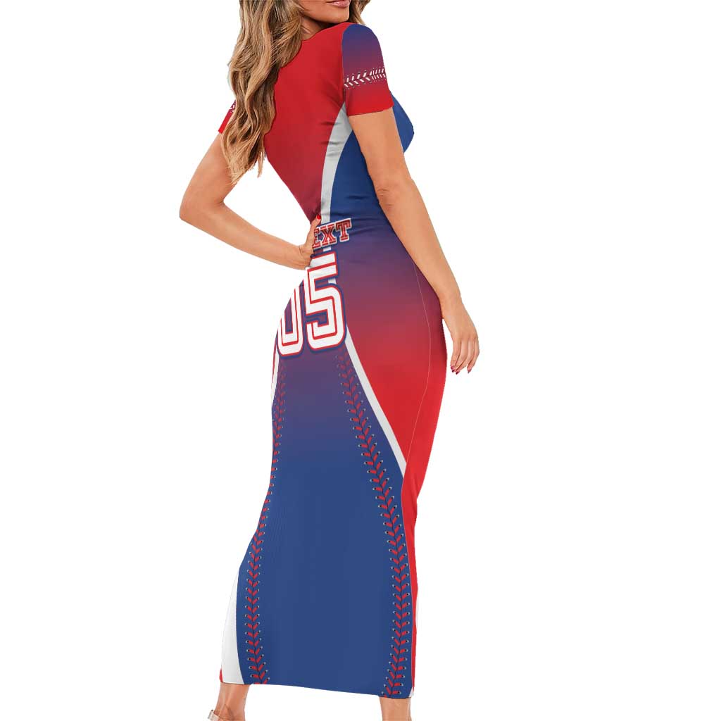 Puerto Rico Baseball Custom Short Sleeve Bodycon Dress Unique Style