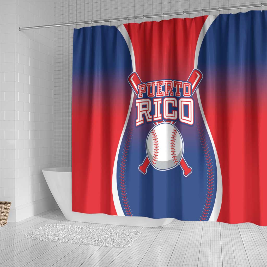 Puerto Rico Baseball Shower Curtain Unique Style