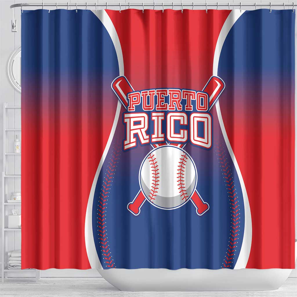 Puerto Rico Baseball Shower Curtain Unique Style