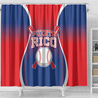 Puerto Rico Baseball Shower Curtain Unique Style