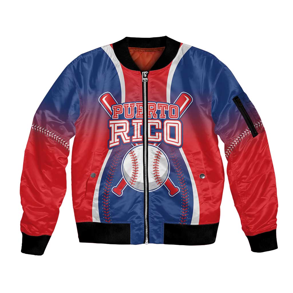 Puerto Rico Baseball Custom Sleeve Zip Bomber Jacket Unique Style