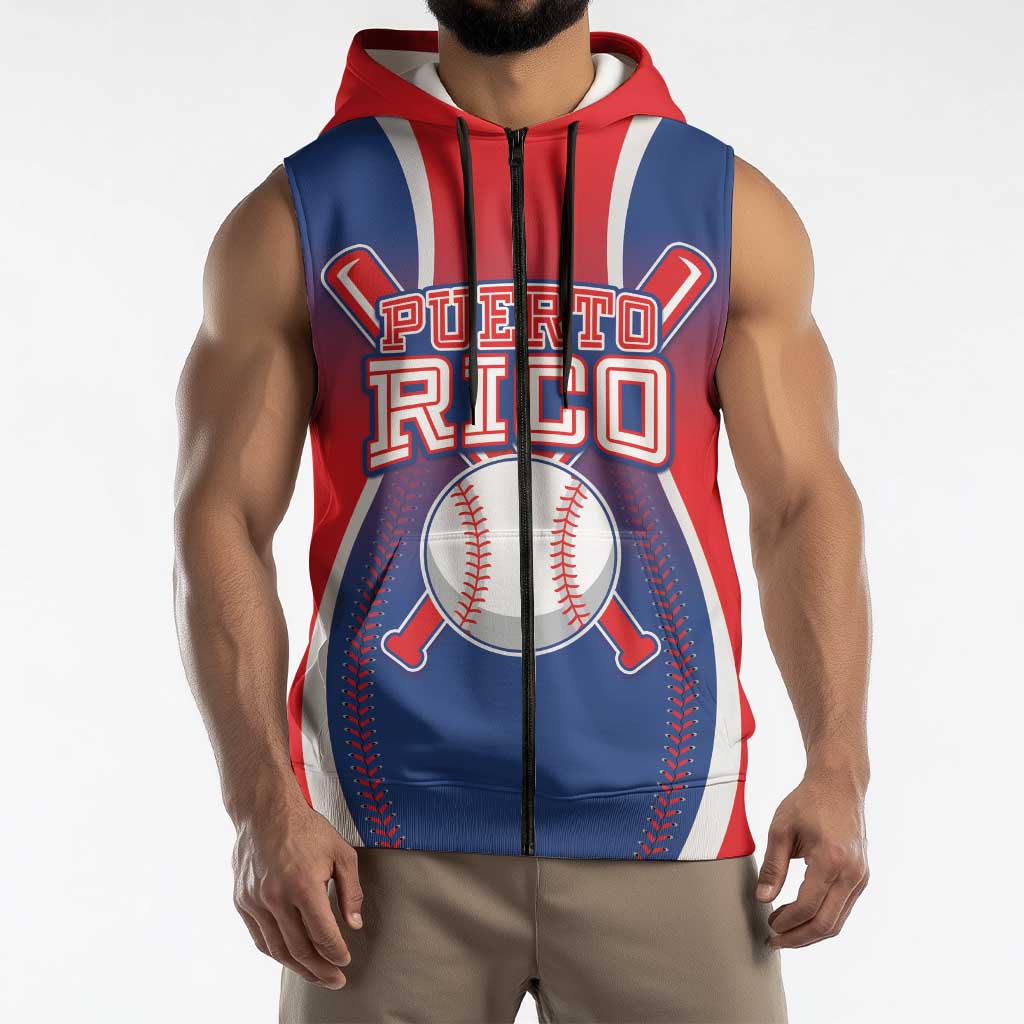 Puerto Rico Baseball Custom Sleeveless Zip Hoodie Unique Style
