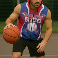Puerto Rico Baseball Custom Sleeveless Zip Hoodie Unique Style