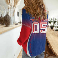 Puerto Rico Baseball Custom Women Casual Shirt Unique Style