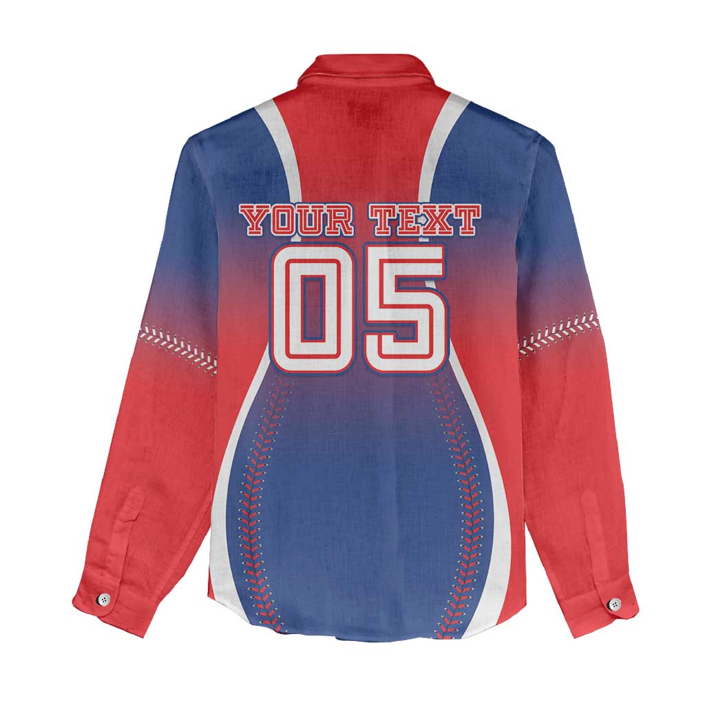 Puerto Rico Baseball Custom Women Casual Shirt Unique Style